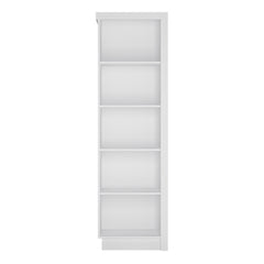 Lyon Bookcase (LH) in White and High Gloss