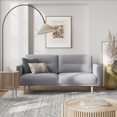 Larvik 2.5 Seater Sofa - Grey, Oak Legs