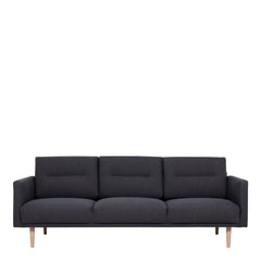 Larvik 3 Seater Sofa - Anthracite, Oak Legs