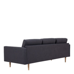 Larvik 3 Seater Sofa - Anthracite, Oak Legs