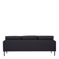 Larvik 3 Seater Sofa - Anthracite, Black Legs