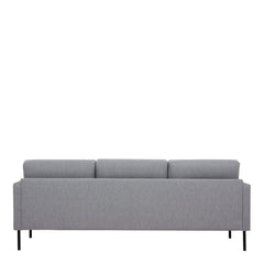 Larvik 3 Seater Sofa - Grey, Black Legs