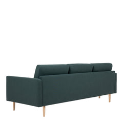 Larvik 3 Seater Sofa - Dark Green, Oak Legs