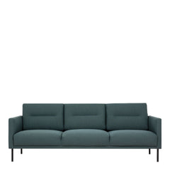 Larvik 3 Seater Sofa - Dark Green, Black Legs