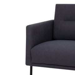 Larvik Chaiselongue Sofa (RH) - Anthracite , Black Legs