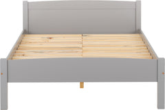 Amber 4ft6 Wood and Upholstered with Headboard Double Bed Frame