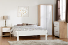 Amber 4ft6 Wood and Upholstered with Headboard Double Bed Frame