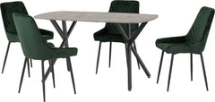 Athens Rectangular Dining Set with Avery Chairs