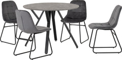 Athens Round Dining Set with Lukas Chairs