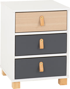 Brooklyn 3 Drawer Bedside