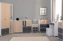 Brooklyn 3 Door 2 Drawer Mirrored Wardrobe