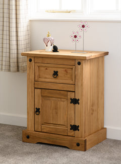 Corona 1 Drawer 1 Door Bedside Cabinet