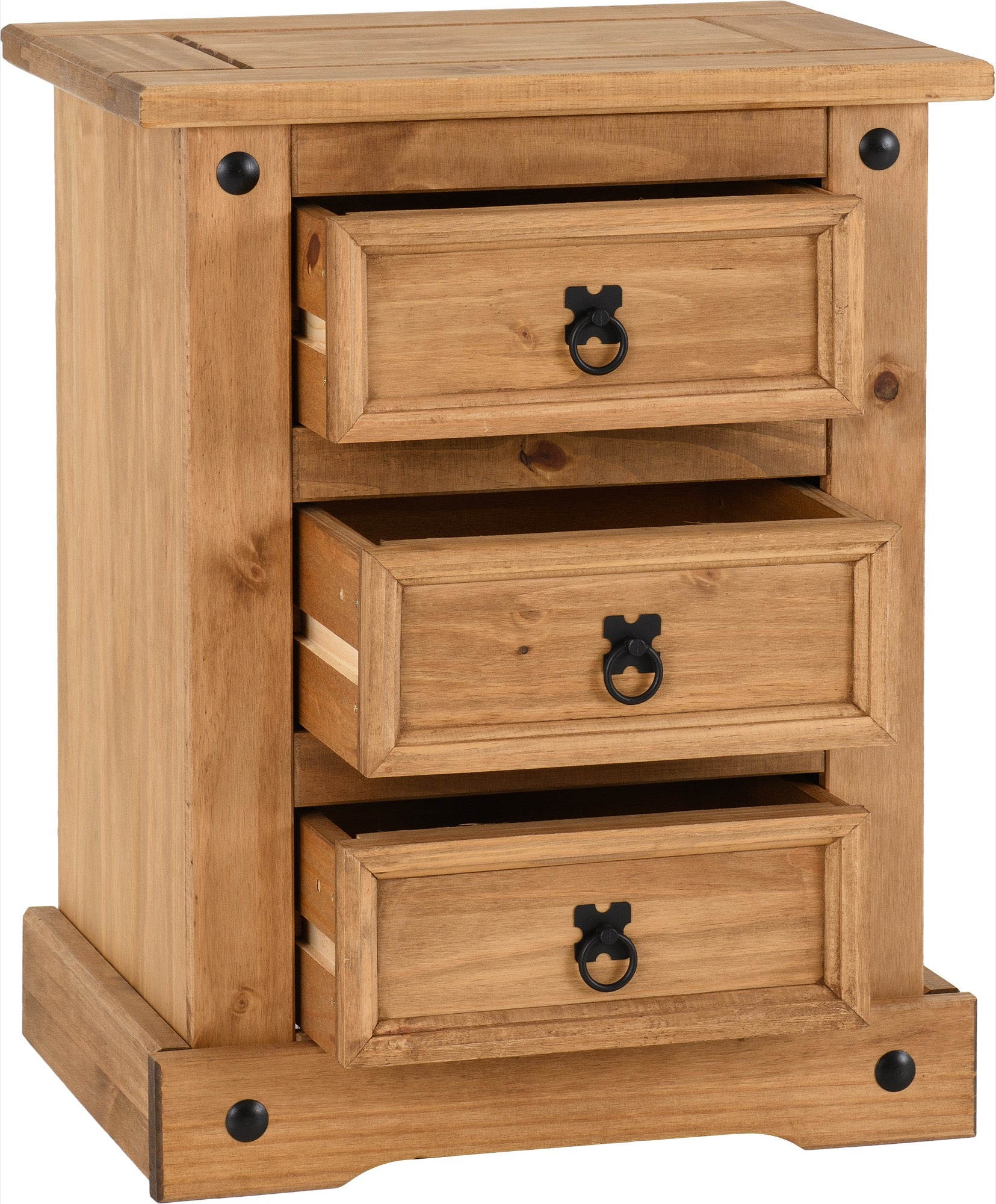 Corona 3 Drawer Bedside Chest