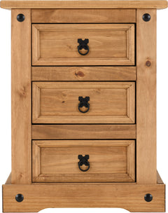 Corona 3 Drawer Bedside Chest
