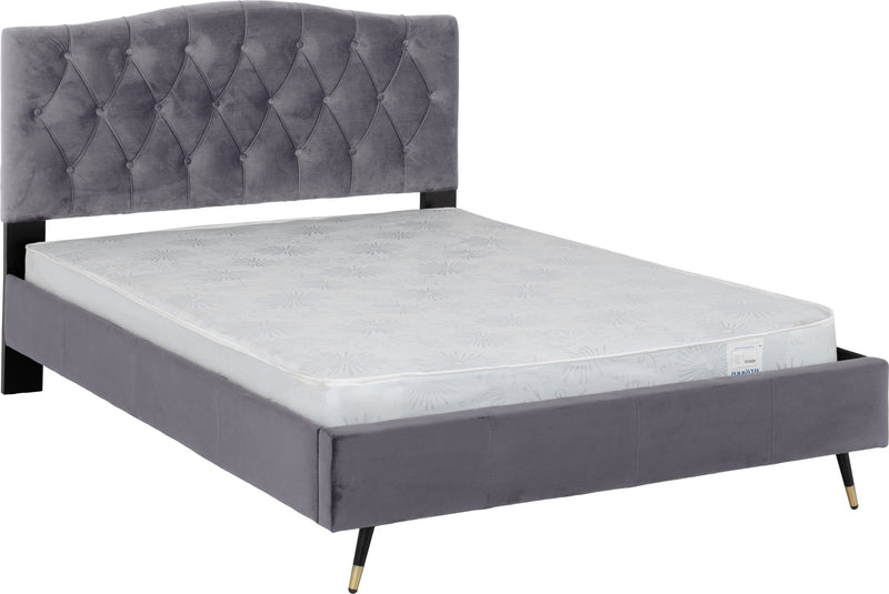 Freya 4ft6 Wood and Upholstered Bed Frame