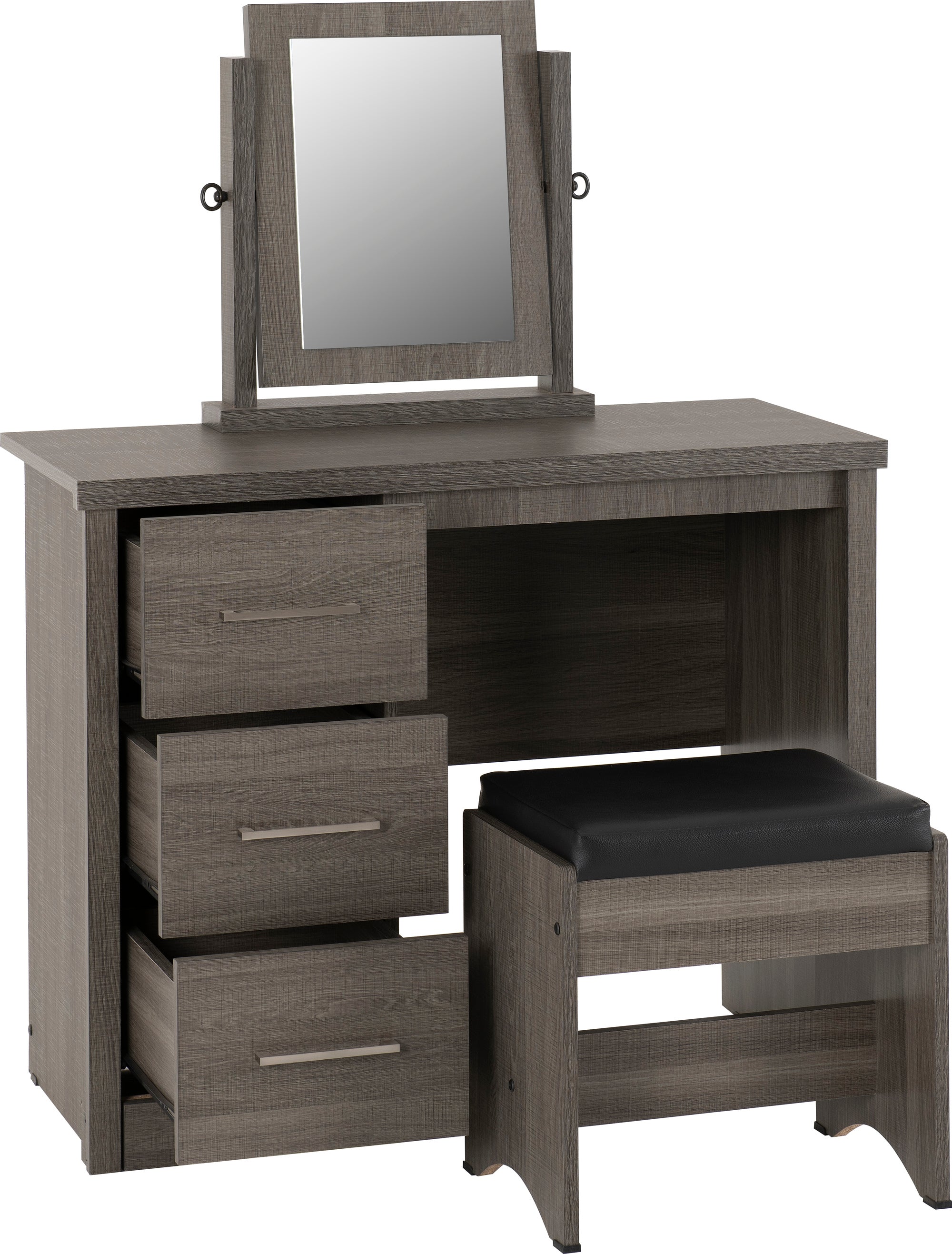Lisbon 3 Piece Dressing Table Set with Mirror