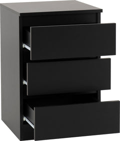 Malvern 3 Drawer Bedside (PAIR)