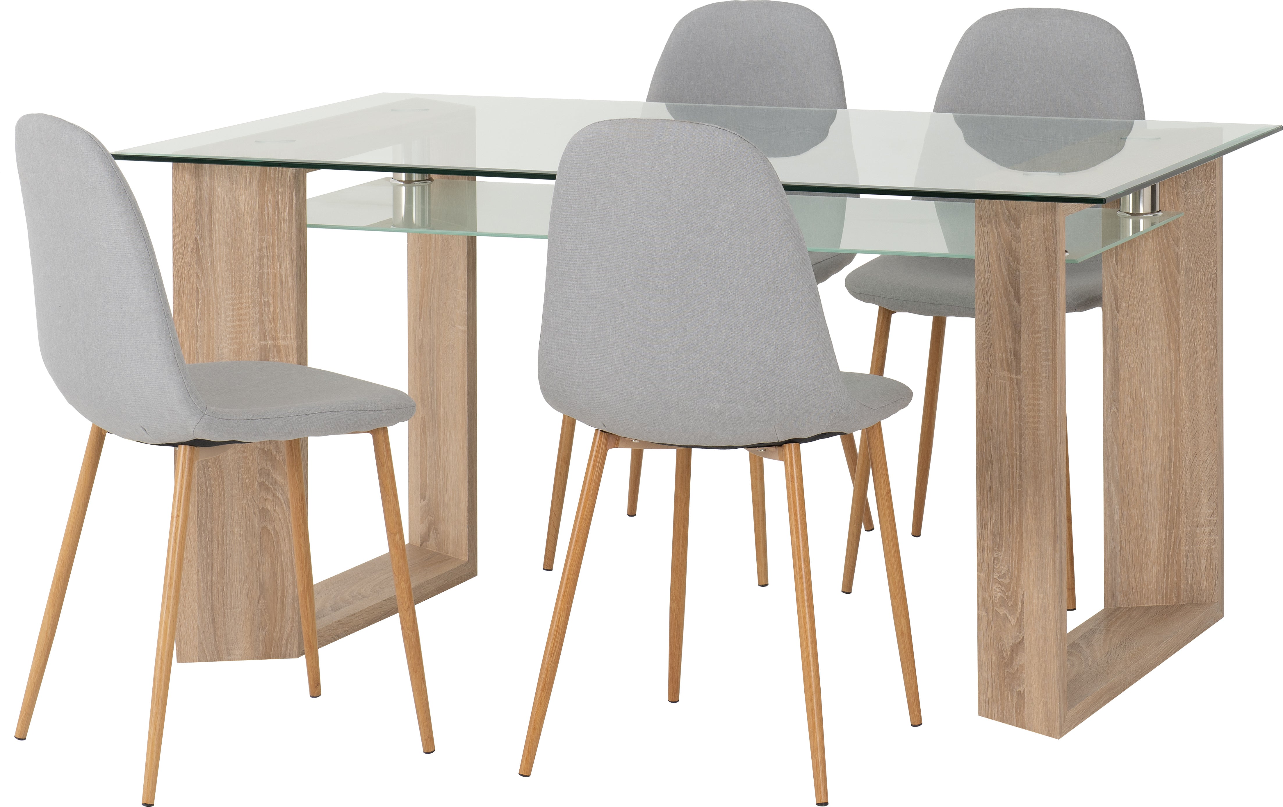 Milan Dining Set with Barley Chairs