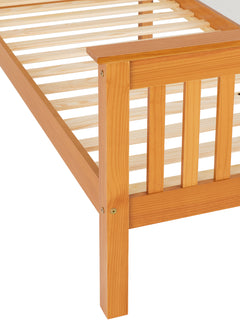 Monaco Wooden 3ft Single Bed Frame High Foot End