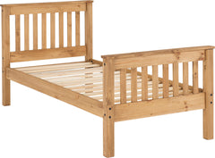 Monaco Wooden 3ft Single Bed Frame High Foot End