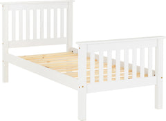 Monaco Wooden 3ft Single Bed Frame High Foot End