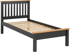 Monaco Wooden  3ft Single Bed Frame Low Foot End