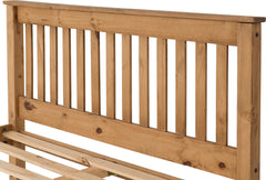 Monaco Wood 5ft King Size Bed Frame High Foot End