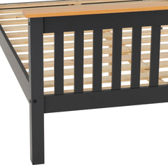 Monaco Wood 4ft6 Double Bed Frame High Foot End