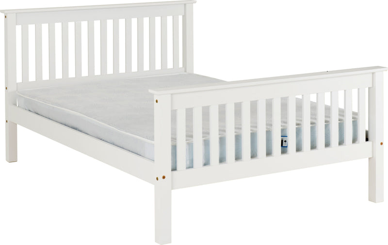 Monaco Wood 4ft6 Double Bed Frame High Foot End
