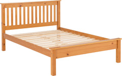 Monaco Wooden 5ft King Size Bed Frame Low Foot End