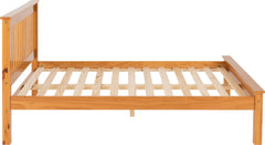 Monaco Wooden 4ft6 Double Bed Frame Low Foot End