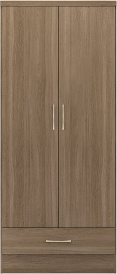 Nevada 2 Door 1 Drawer Wardrobe