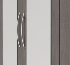 Nevada 3 Door 2 Drawer Mirrored Wardrobe