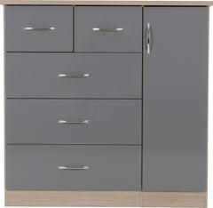 Nevada 5 Drawer Low Wardrobe