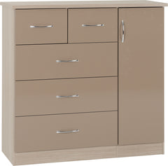 Nevada 5 Drawer Low Wardrobe