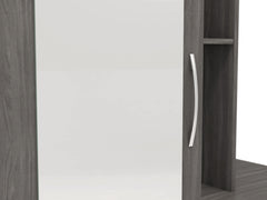 Nevada Mirrored Open Shelf Wardrobe