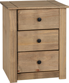 Panama 3 Drawer Bedside Chest