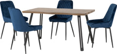Quebec Wave Edge Dining Set with Avery Chairs
