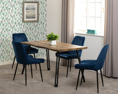 Quebec Wave Edge Dining Set with Avery Chairs