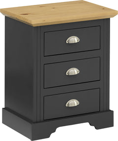 Toledo 3 Drawer Bedside