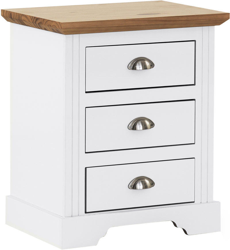 Toledo 3 Drawer Bedside